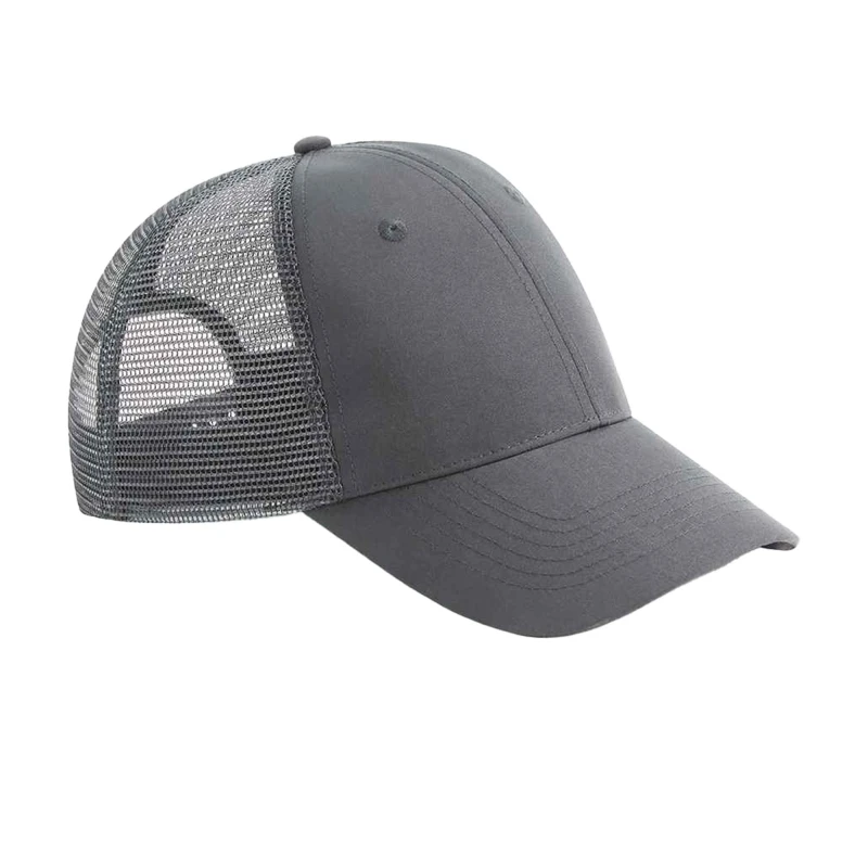 Image of Beechfield Beechfield Men 6 Panel Trucker Cap in Mid Grey Mid Grey One Size Male 5063107776549