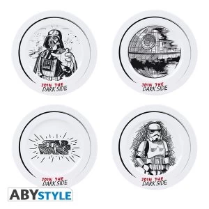Image of Star Wars - Join The Dark Side Set Of 4 Plates