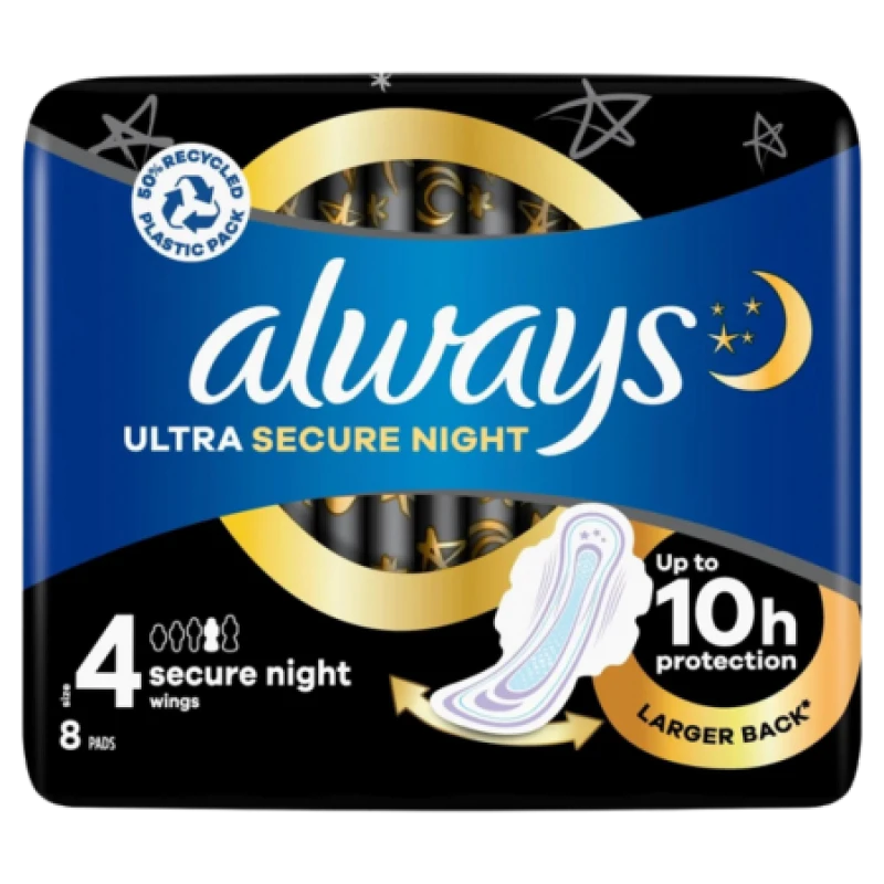 Image of Always Ultra Secure Night Size 4 - 8 pcs SecureN-440652