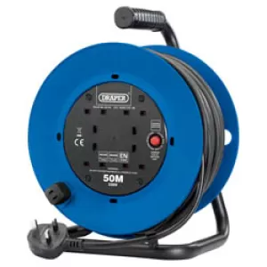 Image of Draper 230V Four Socket Industrial Cable Reel (50M)