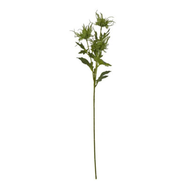Image of Hill Interiors Sea Holly Spray Artificial Flower Green (One Size)