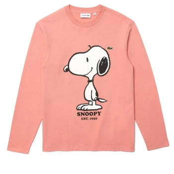 Image of Lacoste Long Sleeve T Shirt - Pink