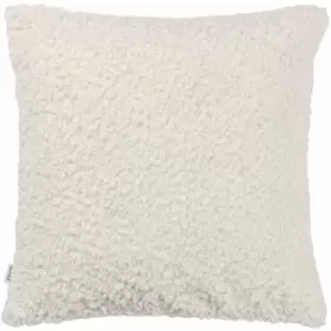 Image of The Linen Yard Cabu Chunky Fleece Cushion Cover, Ecru, 45 x 45 Cm