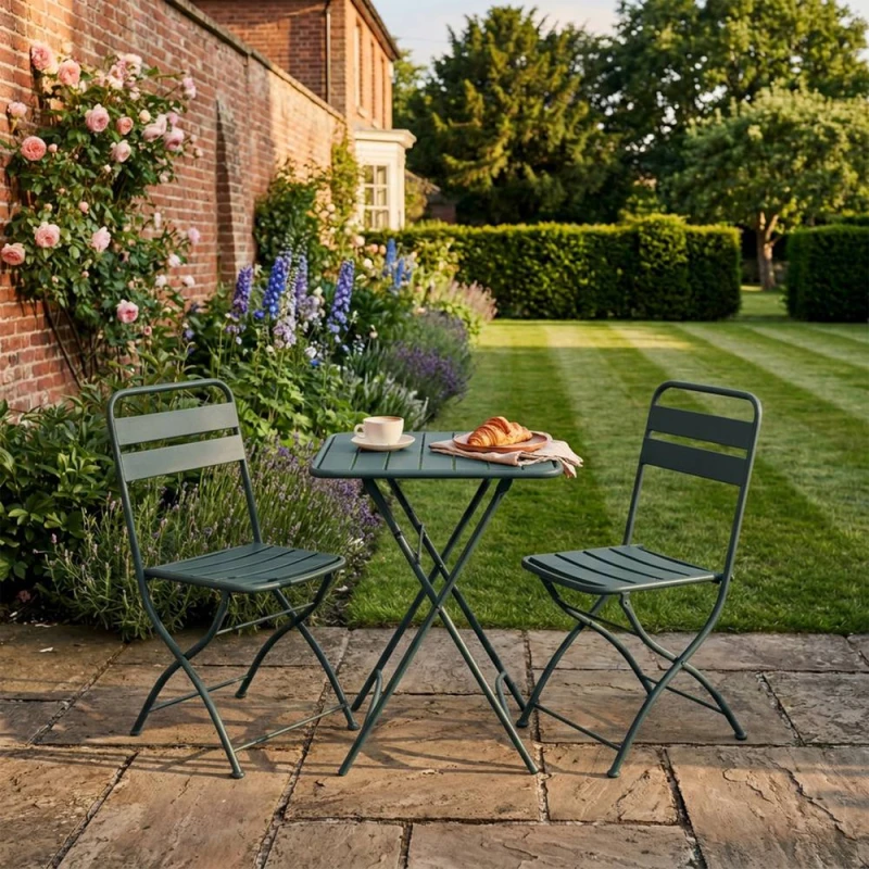 Image of Artemis Home Colourways Vibrant Folding Patio or Balcony Set in Green Green Unisex