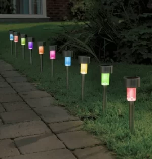Image of Solalite LED Path Light Solar Stick Multi-Coloured