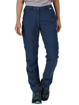 Image of Regatta Chaska Zip Off Trouser II - Navy, Size 12, Women
