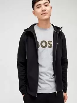 Image of BOSS Boss Saggy 2 Zip Thru Hoodie, Black Size M Men