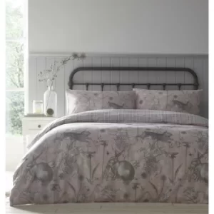 Image of Portfolio Rabbit Meadow Blush Single Duvet Cover Set Reversible Bedding Bed Set
