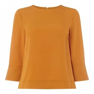 Image of Biba Contour Cuff Shell Blouse - Yellow