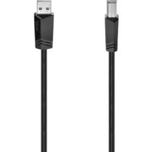 Image of Hama USB cable USB 2.0 USB-A plug, USB-B plug 3m Black