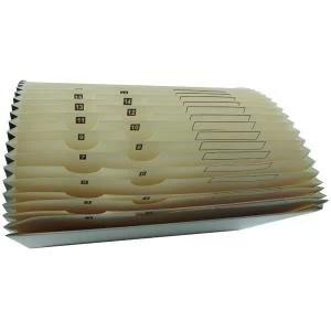 Image of Q-Connect Expanding File Foolscap 31 Pocket Manilla KF04090