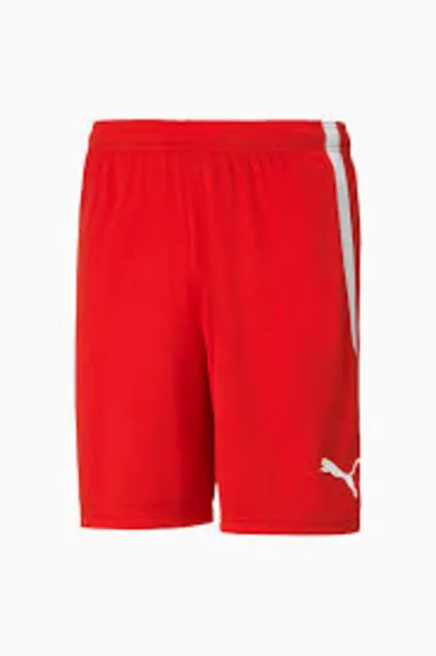 Image of Puma Mens LIGA Football Shorts 46312508350 Size Small - Red