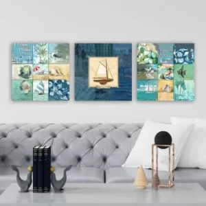 Image of DRPRC9011 Multicolor Decorative Canvas Painting (3 Pieces)