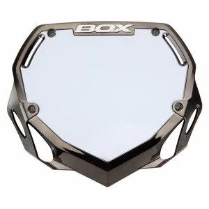 Image of Box Phase 1 Small Chrome Number Plate Black