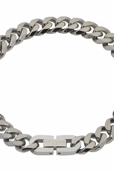 Image of Unique And Co Mens Unique & Co Silver Chain Link LAB-126/21CM - One Size