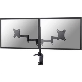 Image of Neomounts by Newstar FPMA-D1330DBLACK 2x Monitor desk mount 25,4cm (10) - 68,6cm (27) Height-adjustable, Tiltable, Swivelling, Swivelling