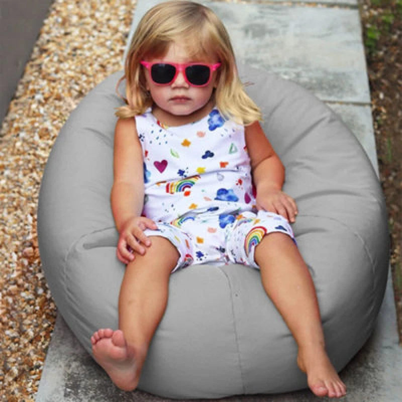 Image of rucomfy Beanbags Rucomfy Indoor Or Outdoor Kids Water Resistant Platinum Small Classic Beanbag