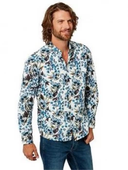 Image of Joe Browns Joe Browns Fabulous Floral Shirt, White, Size S, Men