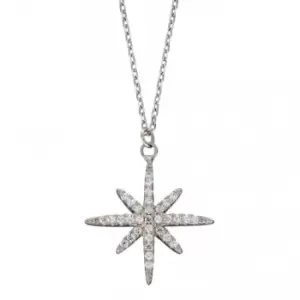 Image of Pave Set Zirconia Starburst Necklace N4421C