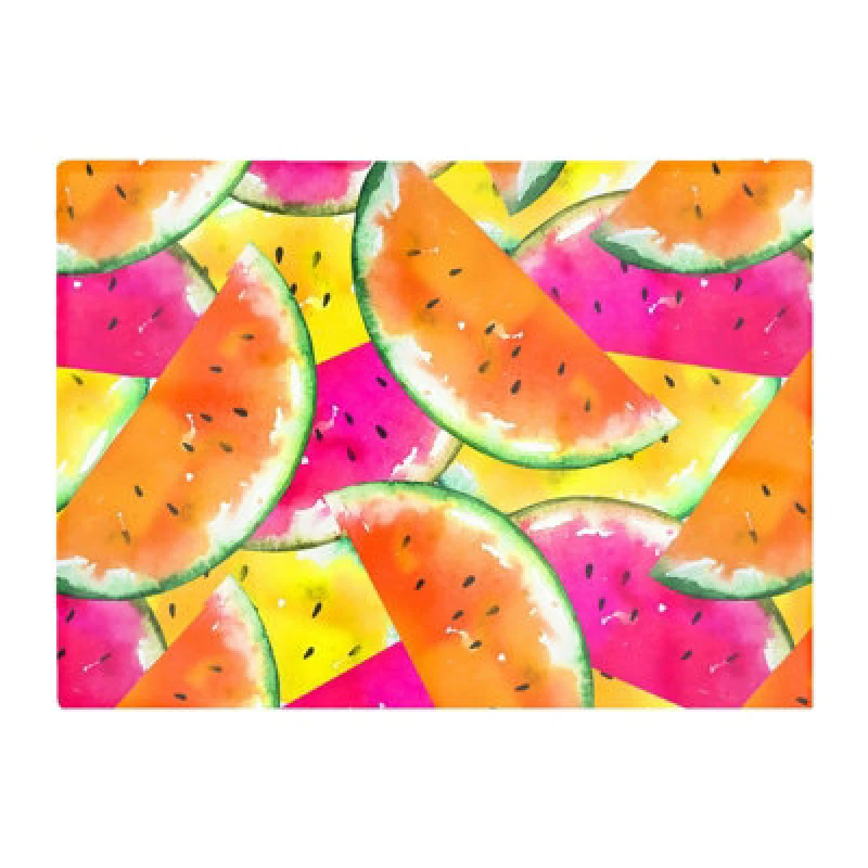 Image of Warren Reed Designer Watermelon Design Glass Chopping Board