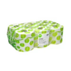Image of Maxima Green 1 Ply Centre Feed Roll Hand Towel Case of 6, white