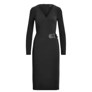 Image of Lauren by Ralph Lauren Nettie Midi Dress - Black