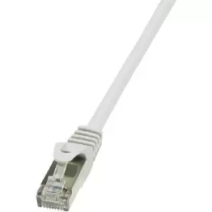 Image of LogiLink CP2012S RJ45 Network cable, patch cable CAT 6 F/UTP 0.25 m Grey incl. detent