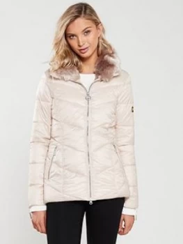 Image of Barbour International Nurburg Quilted Jacket - Oyster