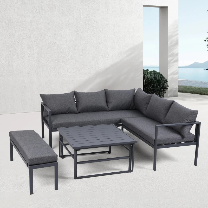 Image of Studio Montreal Corner Sofa Set - Grey Grey One Size
