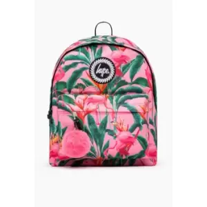 Image of Hype Rainforest Flamingo Backpack (One Size) (Pink/Orange/Green)