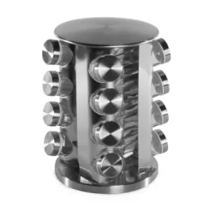 Image of Revolving Spice Rack with 16 Glass Jars Included M&amp;W