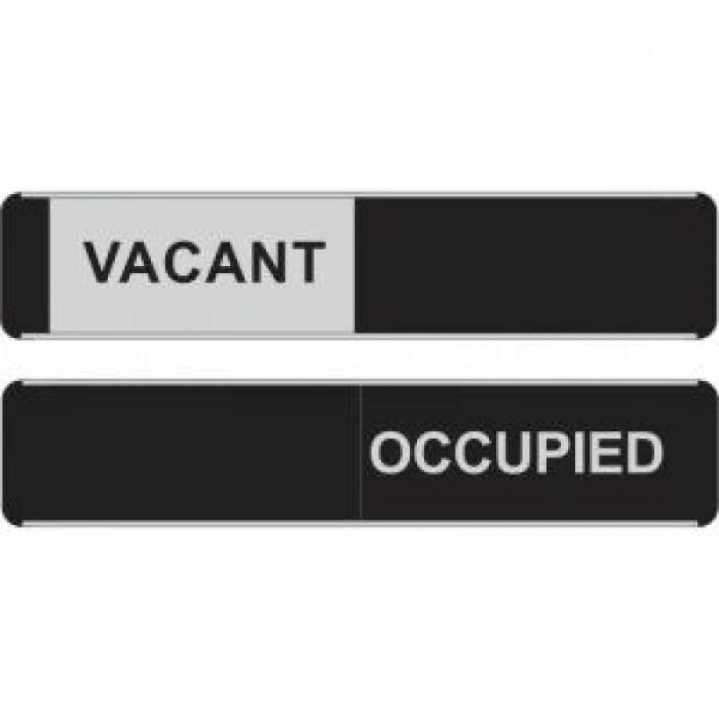 Image of Stewart Superior Seco Sliding Sign VACANT/OCCUPIED Door Sign Self Adhesive 255 x 52mm - OF165 OF165