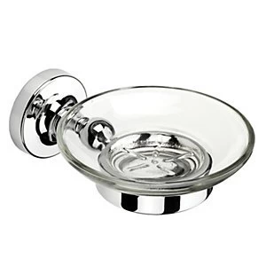 Image of Croydex Worcester Flexi-Fix Soap Dish - Chrome Effect