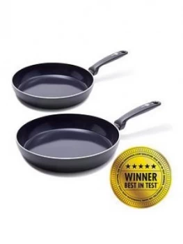 Image of Greenpan Torino Healthy Ceramic Non-Stick 2 Piece Frying Pan Set