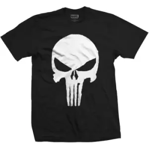 Image of Marvel Comics - Punisher Jagged Skull Unisex Medium T-Shirt - Black