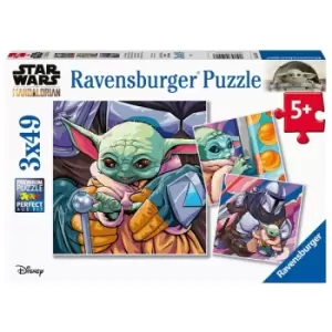 Image of Star Wars The Mandalorian Jigsaw Puzzle Grogu Moments (3x49 pieces)
