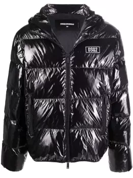 Image of DSQUARED2 Hooded Puffer Jacket Black