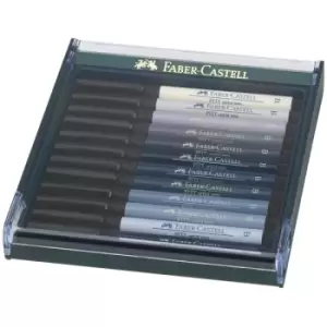 Image of Faber Castell PITT Artist Brush Pen Set Shades of Grey Set of 12