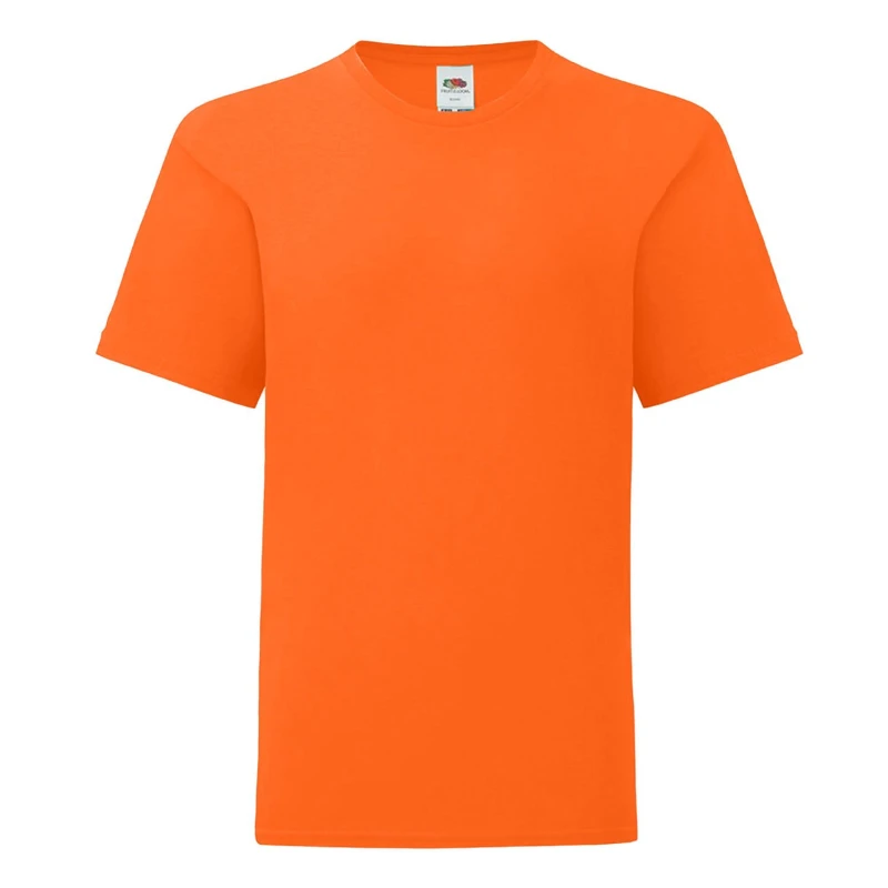 Image of Fruit of the Loom Basic T-Shirt in Orange Size: 12-13 Years Orange Unisex 12-13 Years