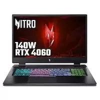 Image of Acer Nitro 17 NVIDIA RTX 4060, 16GB, 17.3" QHD 165Hz, AMD Ryzen 7-7735HS Gaming Laptop