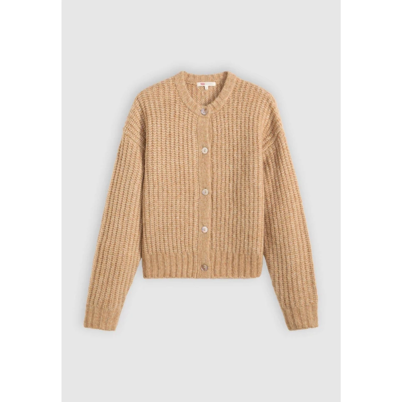 Image of Levis Womens Luna Soft Knit Cardigan Heather Caraml female 10 (S)
