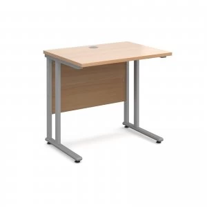 Image of Maestro 25 SL Straight Desk 800mm x 600mm - Silver Cantilever Frame b
