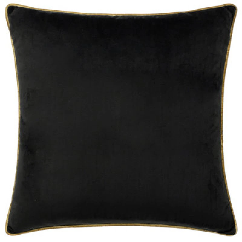 Image of Furn. Meridian Velvet Feather Filled Cushion, Black, 45 X 45Cm