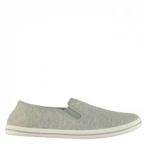 Image of Slazenger Mens Slip On Canvas Shoes - Grey Marl