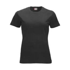 Image of Clique Womens/Ladies New Classic Melange T-Shirt (XS) (Anthracite)