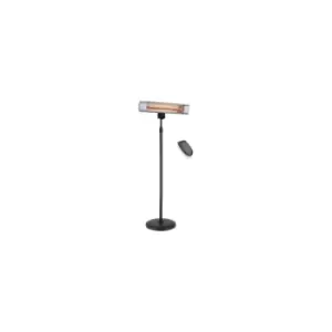 Image of Devola Platinum 1.8kW Stand Mounted Patio Heater with Remote Control IP65 - Silver