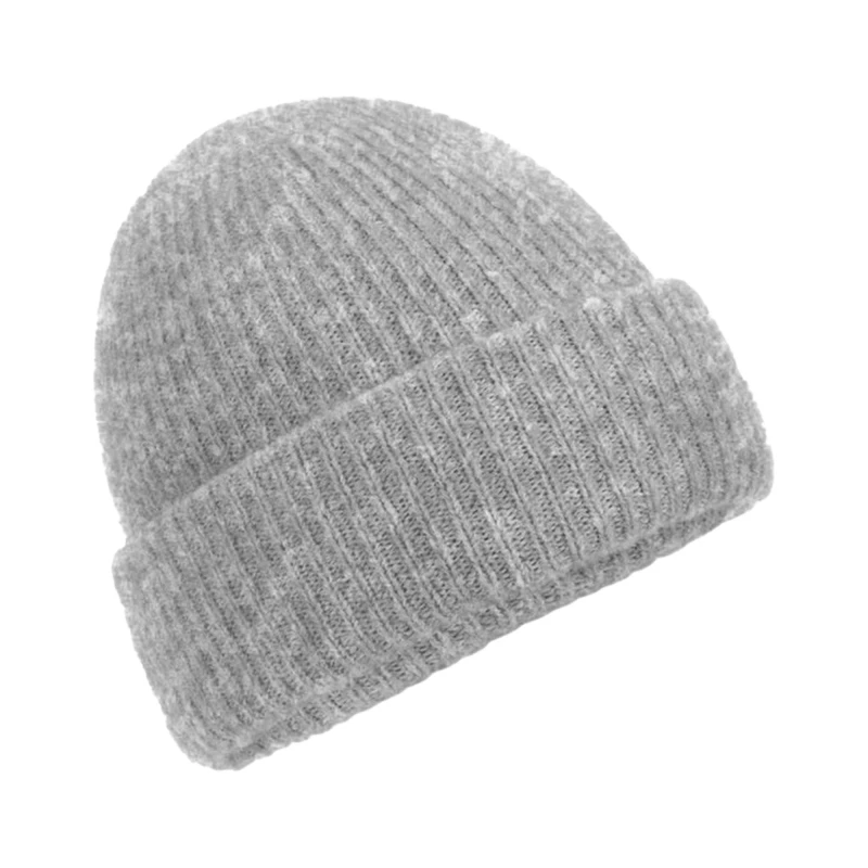 Image of Beechfield Beechfield Men Cosy Ribbed Marl Beanie in Grey Grey One Size Male 5063238297364