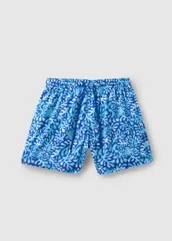 Image of Vilebrequin Mens Mahina Swim Shorts In Sea Blue
