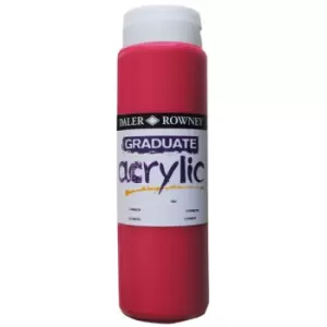 Image of Daler Rowney 123500542 Graduate Acrylic Paint 500ml Crimson