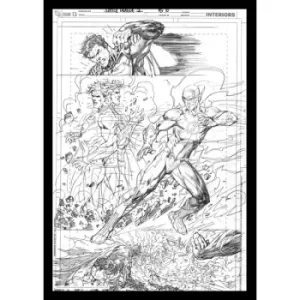 Image of DC Comics Art Print Superman & Flash Comic Book Art Print 42 x 30 cm